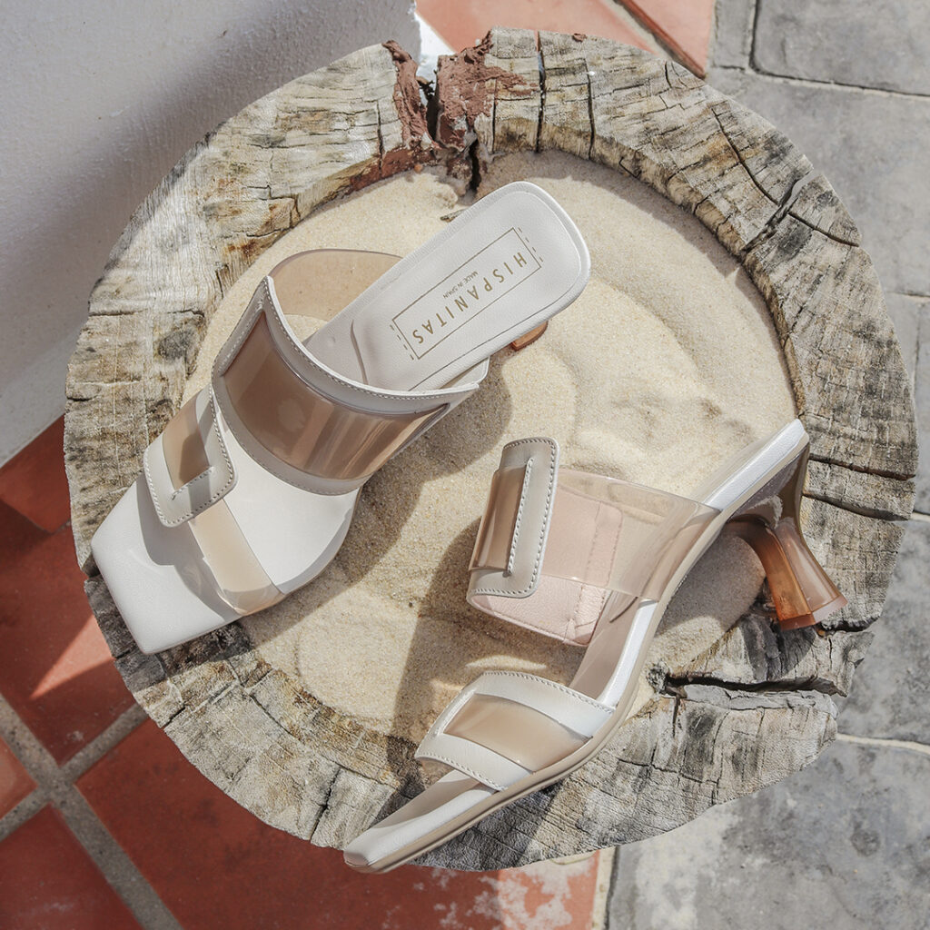 Sandalias con tacón de fantasía Hispanitas Nicola Blanco HV221810