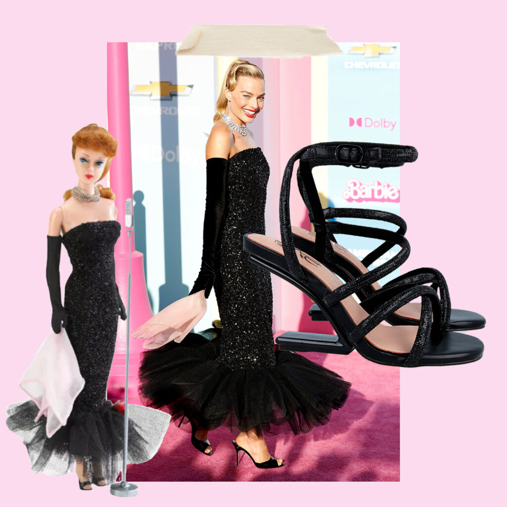 Sandalias negras brillantes Exé Maggie-810