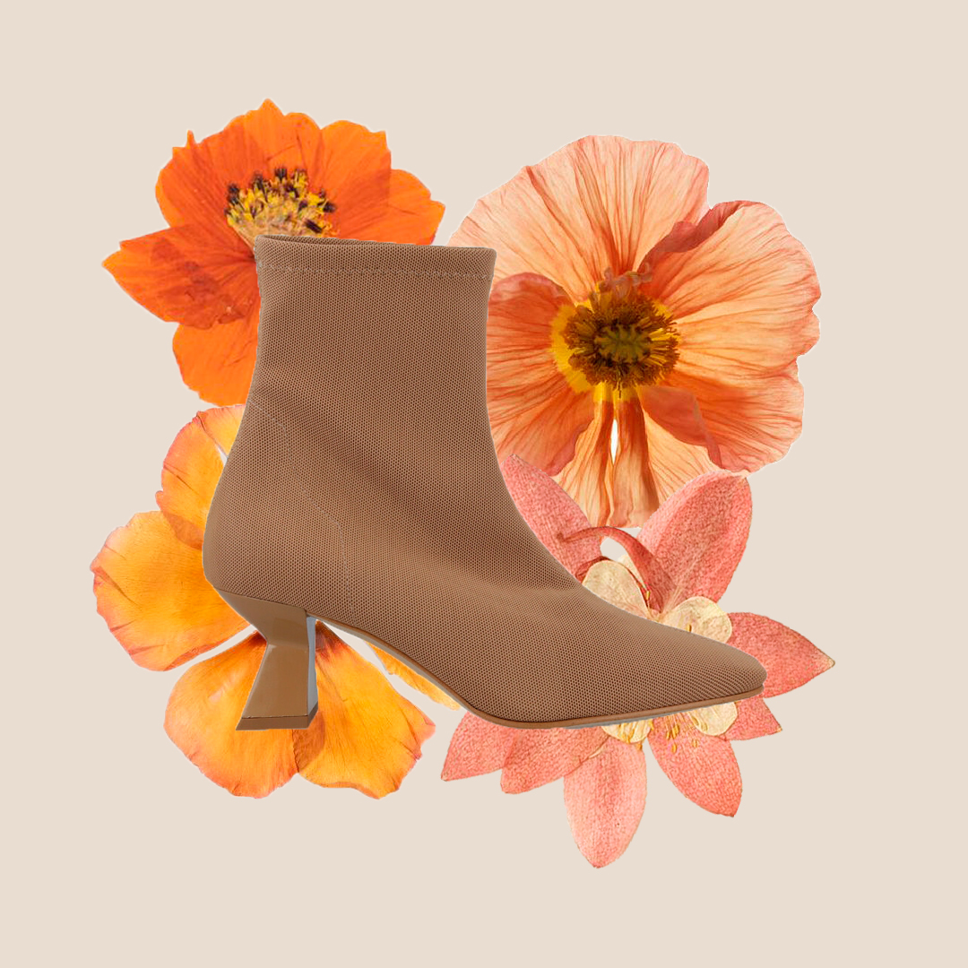 colores de zapatos en tendencia 2024 Botín de mujer en color beige Miss Elastic 70067