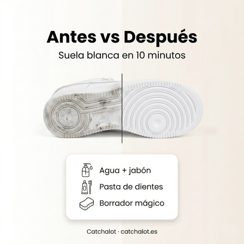 Cómo limpiar la suela blanca de goma de unas zapatillas