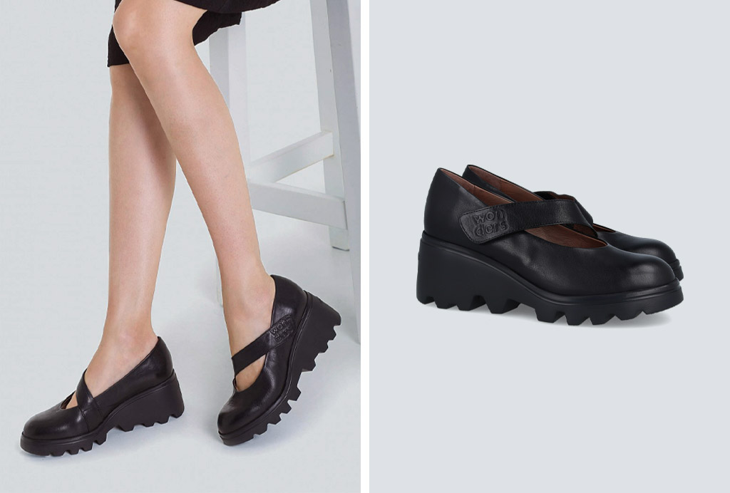 Tacones de bloque y suelas track Wonders Toronto G-7023