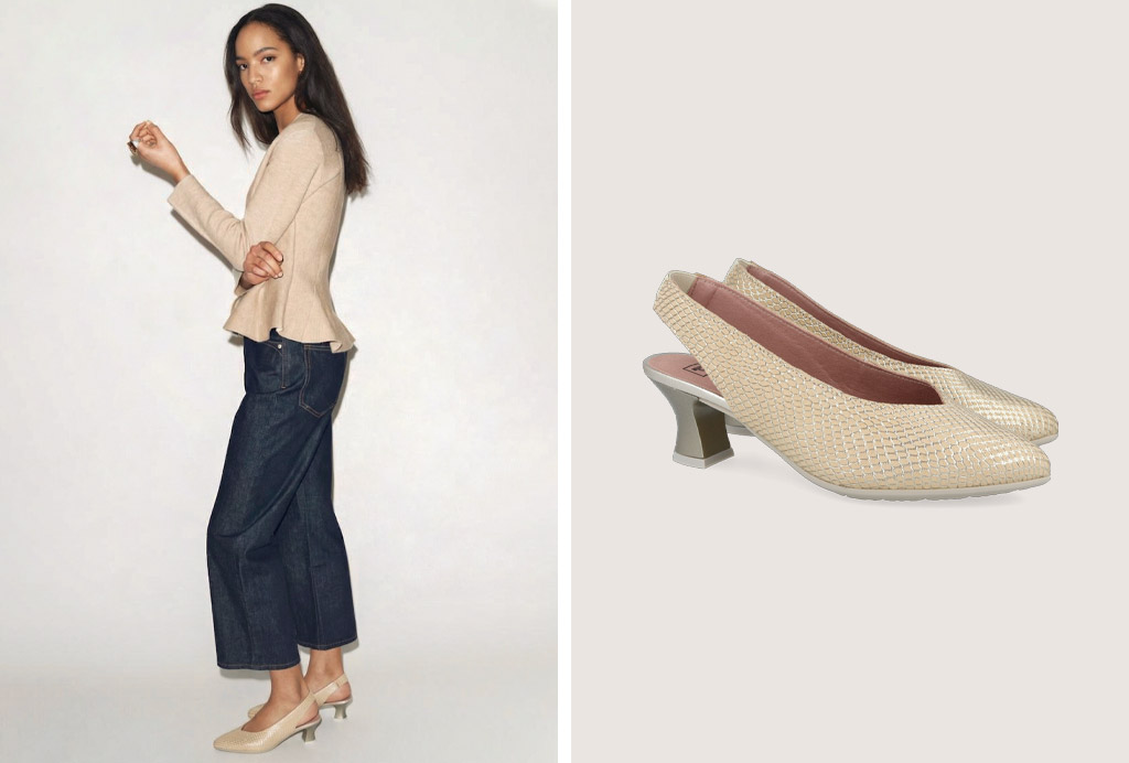 Zapato de salón de piel grabada Pitillos 10510