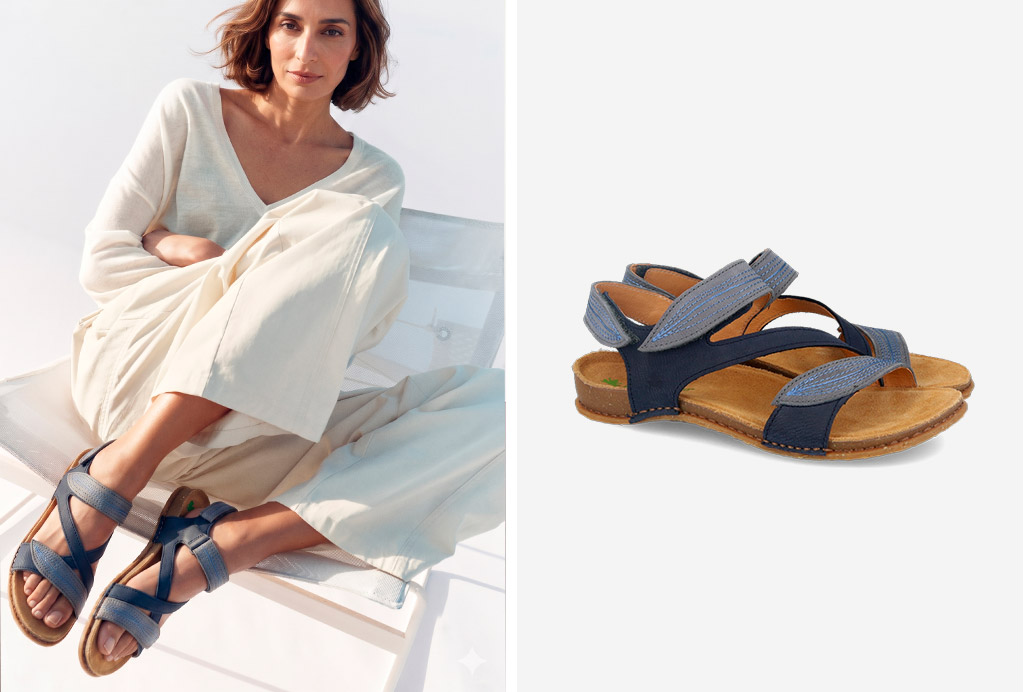 Sandalias barefoot de piel El Naturalista Panglao para mujer