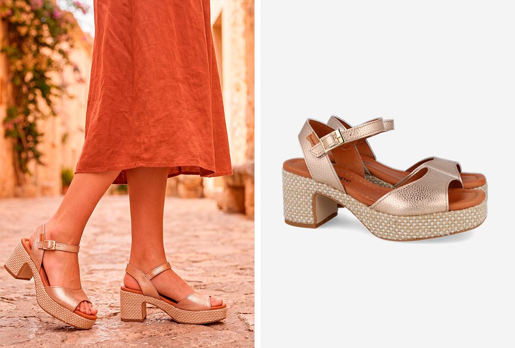 Sandalias peep toe de piel Penelope 6461