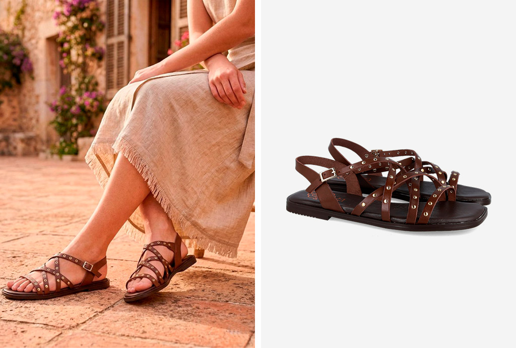 Sandalias de piel con tiras Porronet Blair 3223