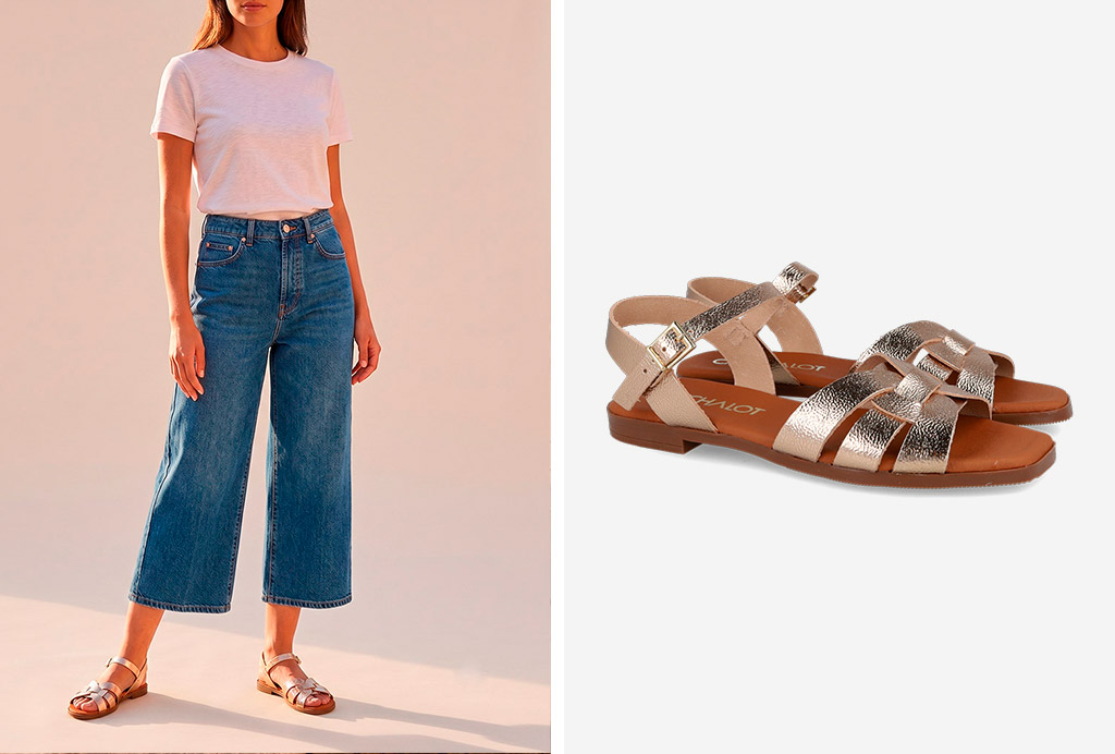 Sandalias planas platino Catchalot 5813