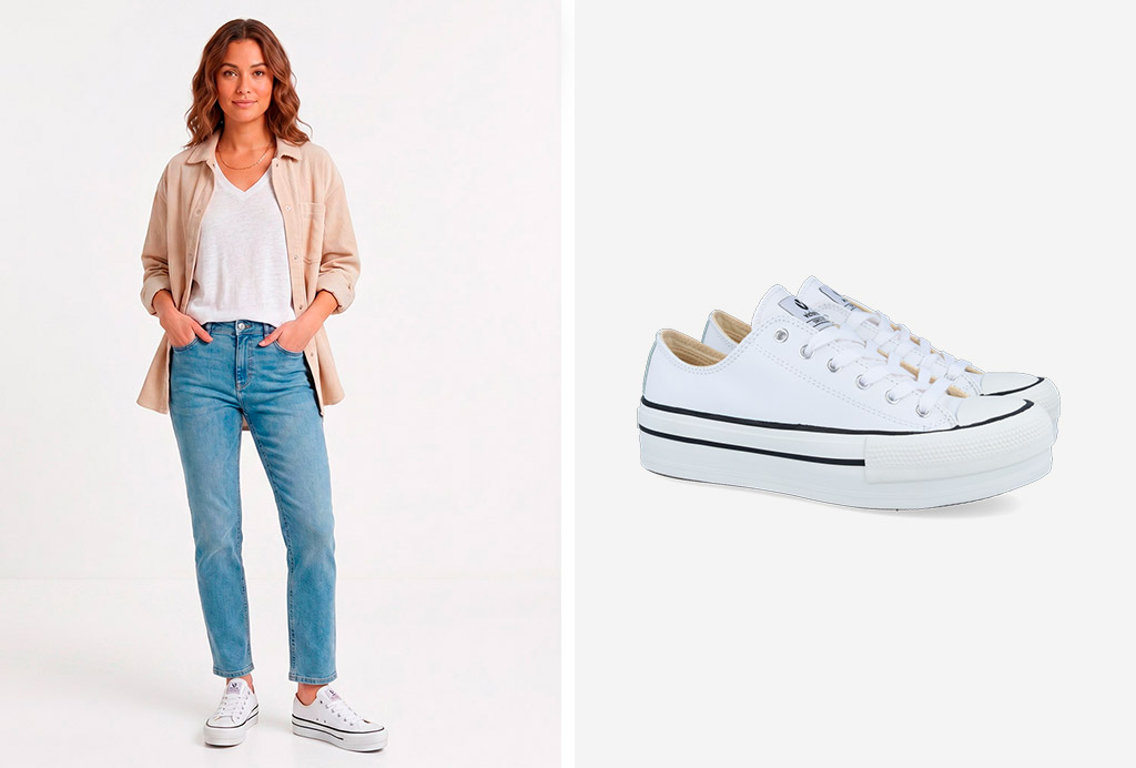 Zapatilla tipo basket blanca Victoria 1061106